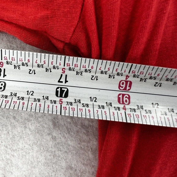 Anthropoligie Caite Dress SM Floral Embroidered Tunic Red White Embroidered Boho - Picture 11 of 13